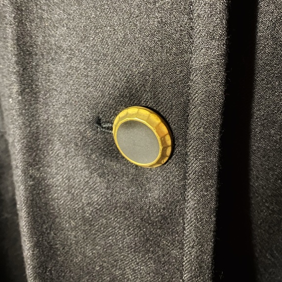 CIMONE vintage 100% black wool coat size L - Picture 4 of 9